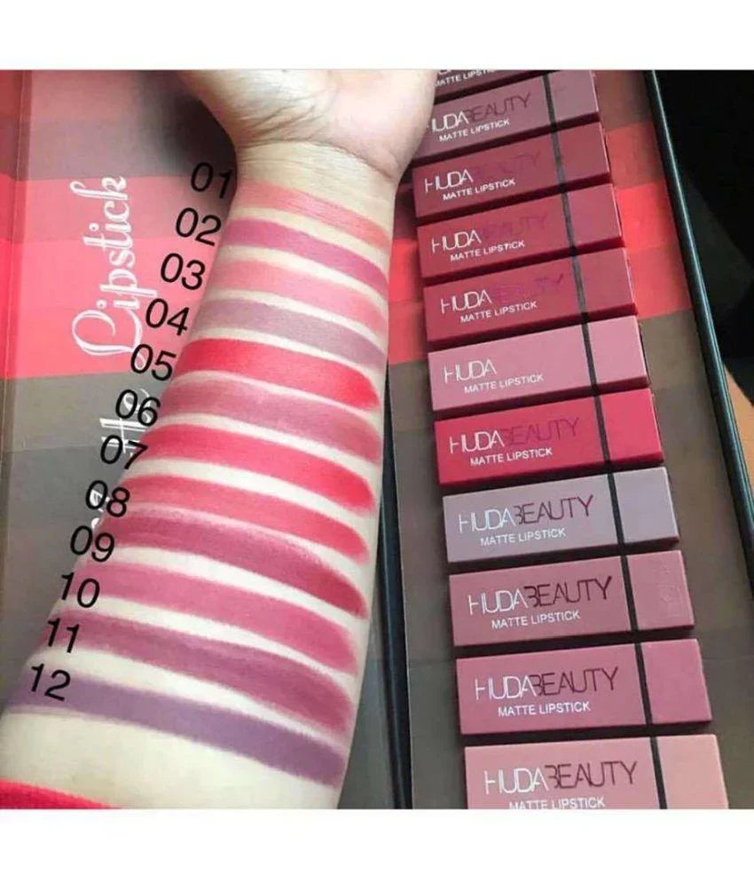 HUDA BEAUTY 12 PC LIPSTICK SET