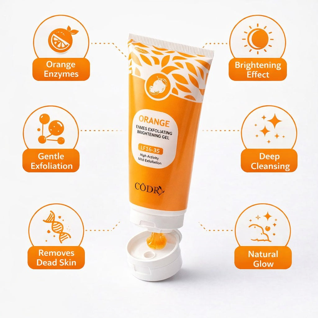 BUNDLE CODRA Orange Enzymes Exfoliating Brightening Gel LF16-35 | Natural Face Scrub |